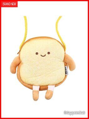 Cute Cartoon Mini Coin Purse with Strap Fabric Zip Pouch